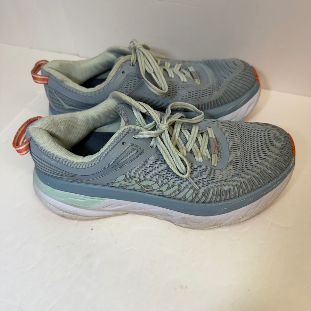 Hoka One One Bondi 7 Womens Running Shoes Blue Fog 1110519 Size 7